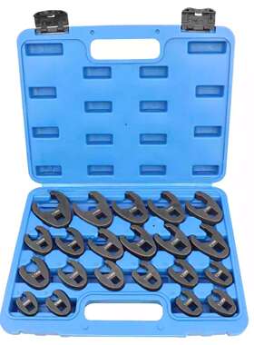 21件套多功能油管扳手开口扳手头U型接头8-32mm汽油格牛角扳手