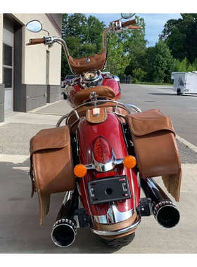 印第安酋长黑马首领公路大师改装低音排气管CFR双切尾段镀铬黑色