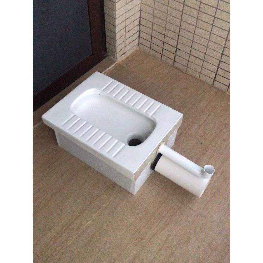 后排水蹲厕后横排蹲坑加高台式墙排蹲便器横排水大便器墙横排便池