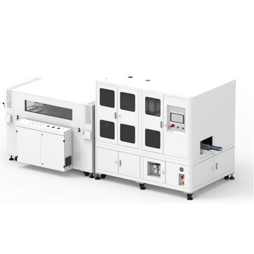 全自动套袋封切机四角边切角机热收缩机自动套袋机彩盒四边切角机