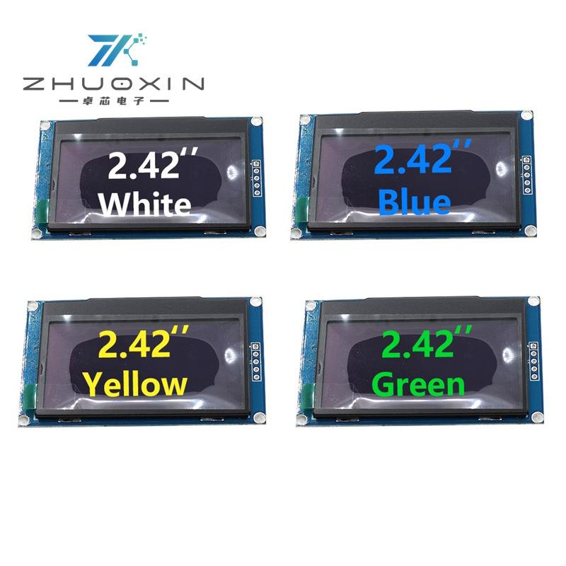 2.42寸4针 OLED显示模组I2C/IIC接口SSD1309驱动液晶屏串口屏3.3V图片