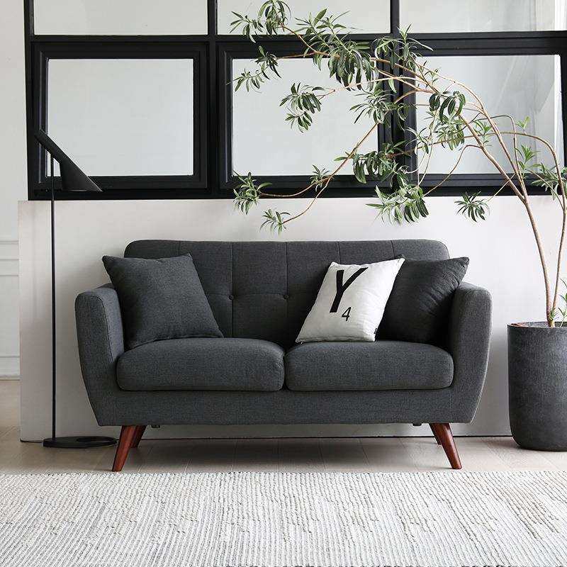 简约小户型沙发客厅沙发双人公寓家具北欧布组合布艺L形
