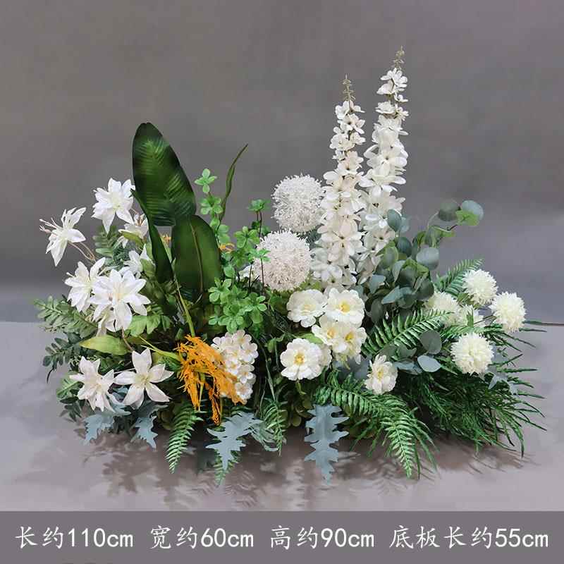 新款婚庆大款排花仿真绢花品饰千KCD代装兰花成排T台路引婚礼花地