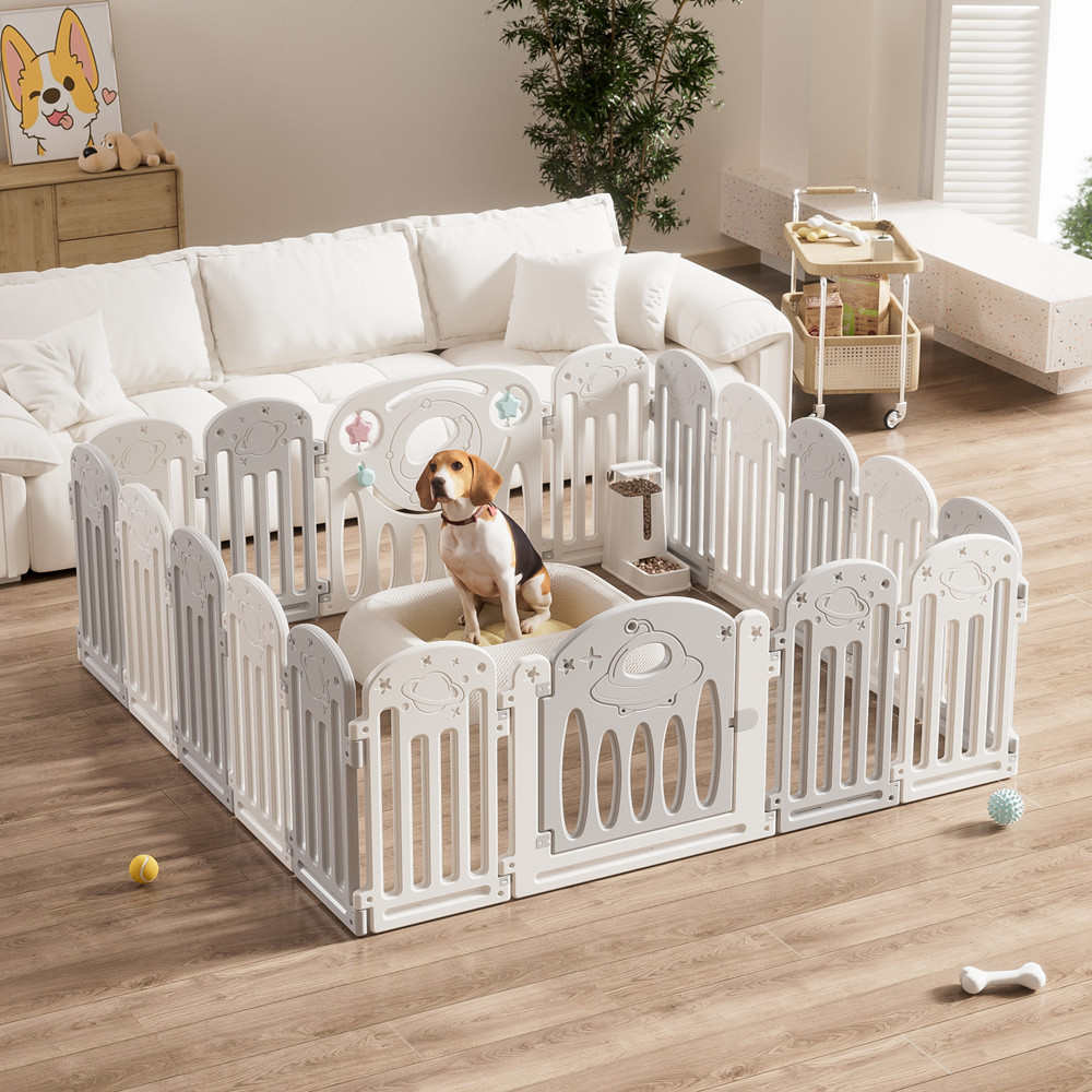 泰迪狗狗笼子中型小型犬宠物用品猫狗围栏栅栏隔离门阳台狗栅栏