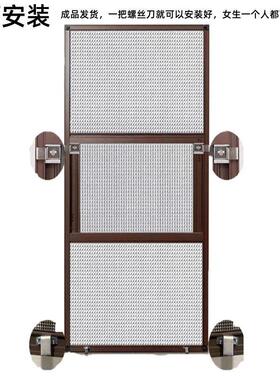 免打孔金刚网防盗纱6KE/0KAx铝窗可拆洗合金防蚊网自三推防栏护一