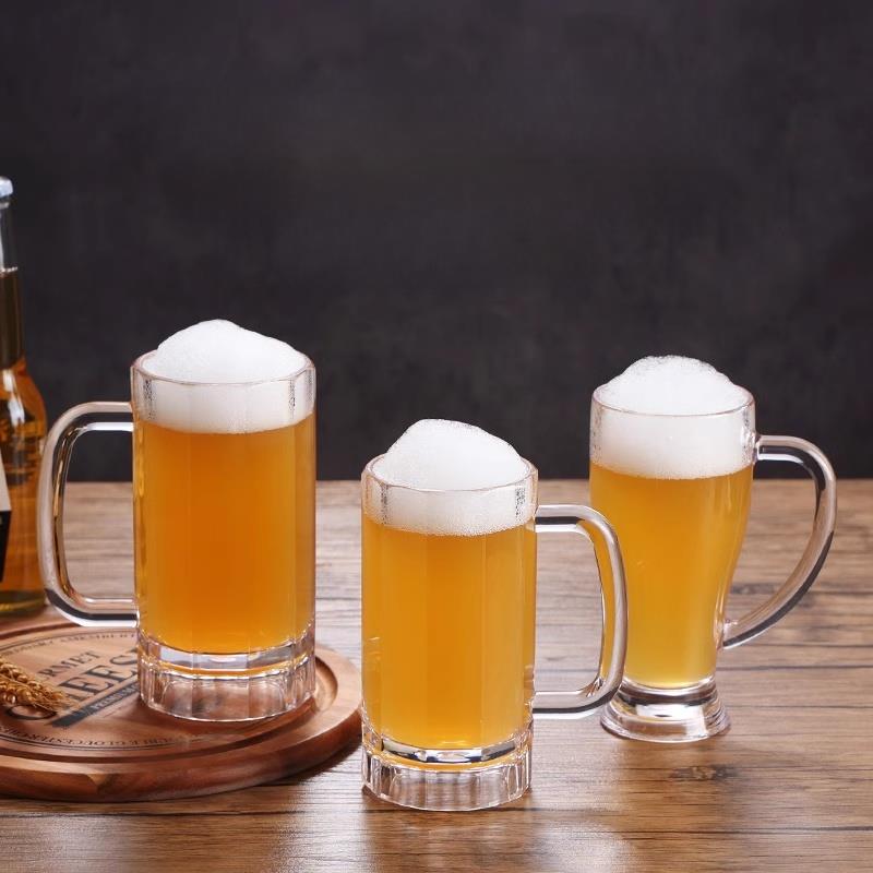 啤酒杯烧烤饭店酒吧ktv饮料大容量亚克力啤酒杯防摔耐高温扎啤杯
