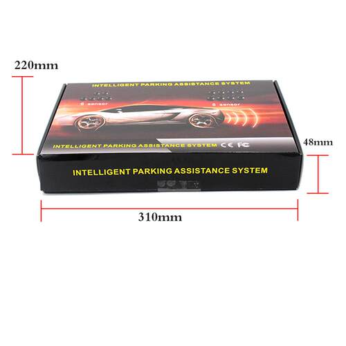 外贸创意爆款六探头LCD液晶倒车雷达 前后双报警倒车雷达PZ312-8