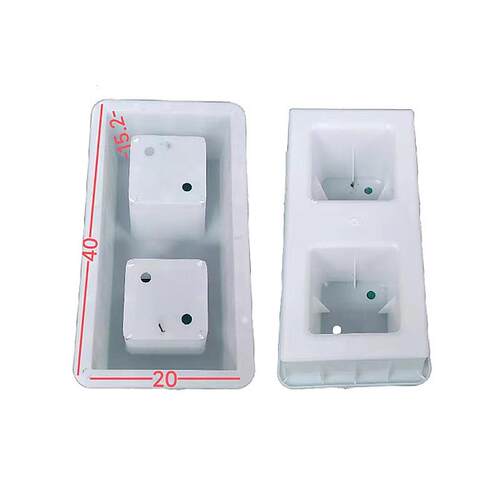 建筑用生态护坡装饰预制块长方形塑料模具水泥制品空心砖双孔模具