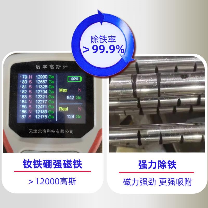 生产不锈钢除铁器塑料除铁5管7管11管强磁易清洁方形抽拉式磁力架