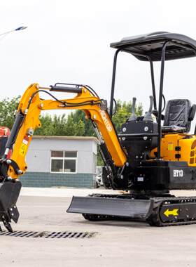 新款13小型挖机出口加拿大1300kg工程小挖种植沟渠建设液压挖机