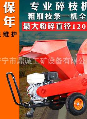 树枝碎机柴汽油电动物业碎枝机高粉喷出口移动YJS方便油出品