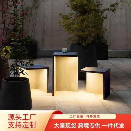 太阳能花园吧台椅灯户外庭院景观草坪灯室外会所草地灯IP65防水