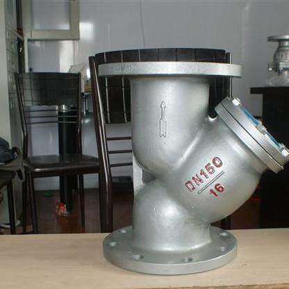 GL41H-16C铸钢法兰过滤器 蒸汽Y型过滤器DN25 32 40 50 65 80