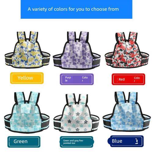 电动车儿童安全背带透气网格绑腰摩托车小孩带娃电瓶前后骑座防摔