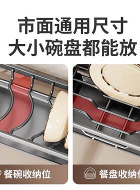 通用型家用沥水碗架厨挂纳房免打孔收墙上接水物架壁式放置池筷洗