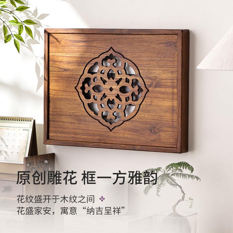 丽新中式实弱盖电箱配箱遮挡板电表箱装饰画 木画多媒体电盒03020
