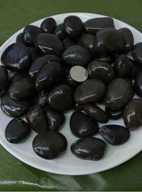 景黑色MIC鹅石家原石雨花石庭院厂花园铺路石卵鱼缸造石工程石头