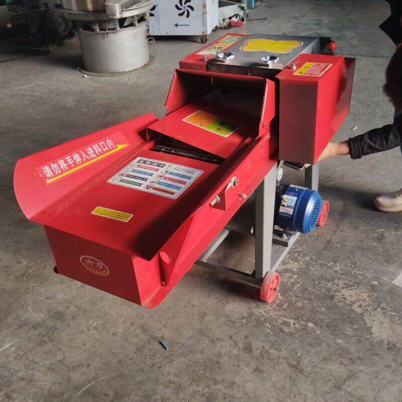 加厚款养殖饲料铡草机三合一铡草揉丝一体机皇竹草粉碎机