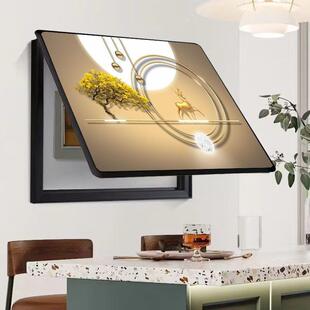 电表箱装饰画遮挡免打孔电闸盒配电箱客厅餐厅晶瓷画现代简约轻奢