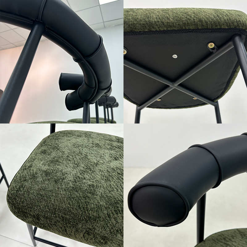 奶茶咖啡厅洽谈吧台椅子创意高吧椅设计师复古铁艺靠背高脚凳商用