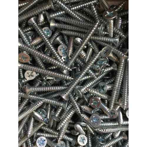 M4.2*40电镀兰白锌十字沉头尖尾自攻螺钉，GB845自攻钉，沉攻螺丝