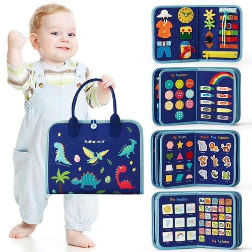 Busy Board Montessori Toys for 1 2 3 4 Years Old Toddlers Se