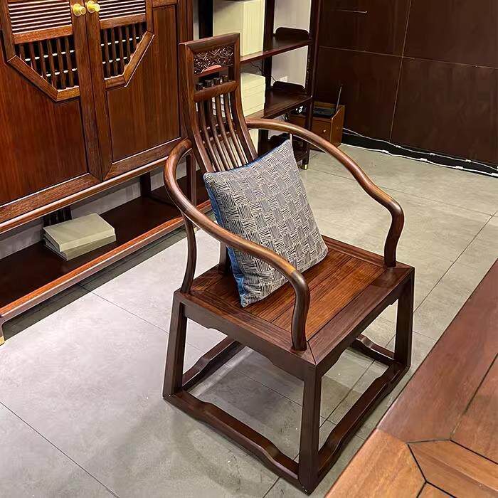 新中式办公桌老板桌书柜组合全实木董事长办公总裁高档大班台家具