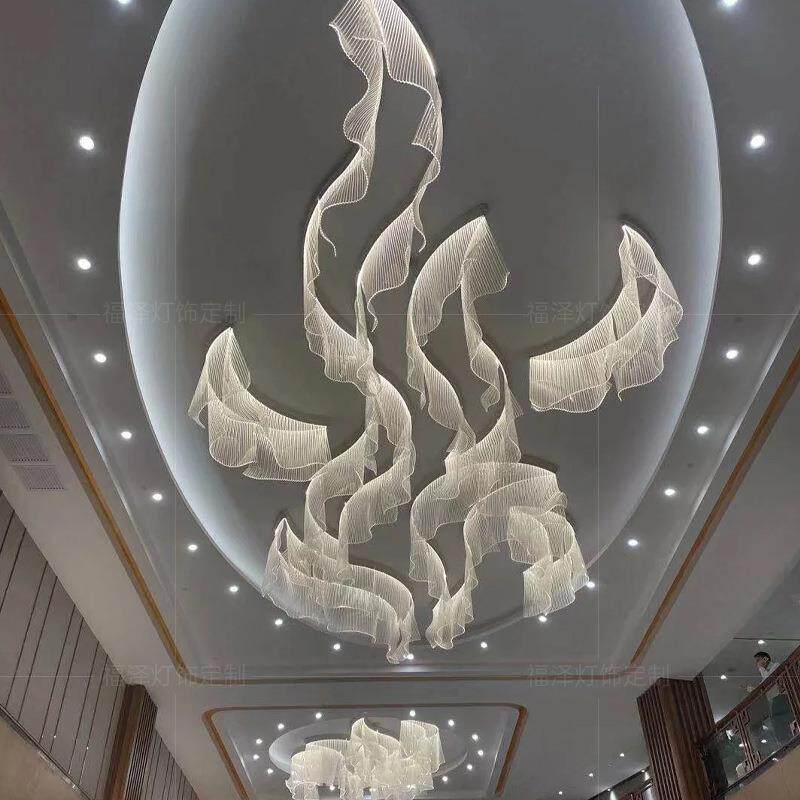 酒店大堂吊灯宴会厅商场宾馆大厅水晶造型店铺灯具售楼部沙盘灯饰
