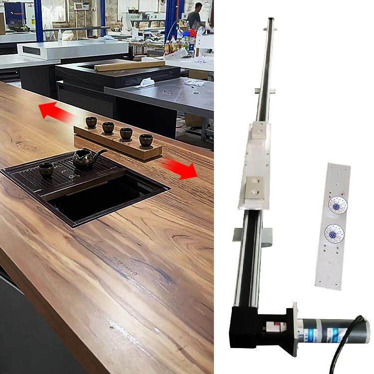 电动智能遥控磁悬浮送茶器系统桌面送茶隐藏铝合金导轨道五金配件