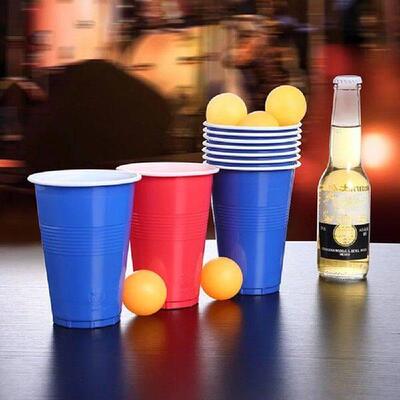 24Pcs Plastic Table Tennis Cups with Ping-pong Balls