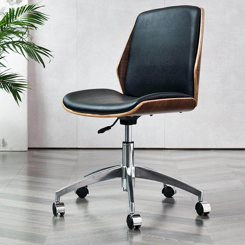 简约无扶手休闲书桌椅现代时尚商务办公椅家用升降人体工学电脑椅