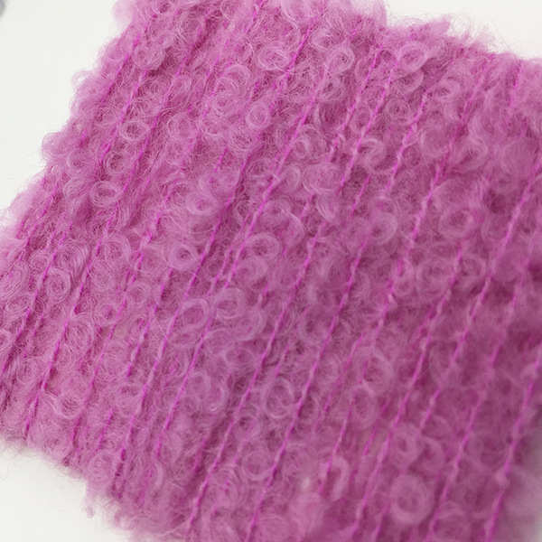 新品羊毛马海圈圈纱线25%马海10%尼龙2%拉架63%羊毛纱粗毛线色卡