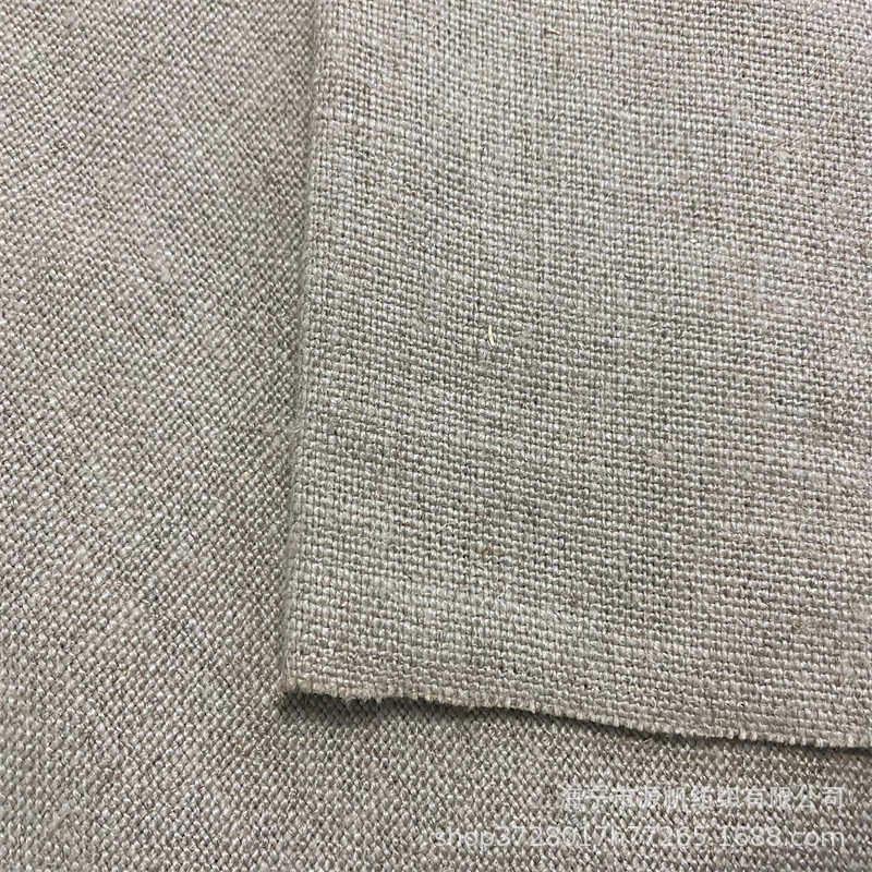 YF 纯亚麻布料 麻棉雨露麻布料 沙发靠垫坐垫软包抱枕布桌布面料