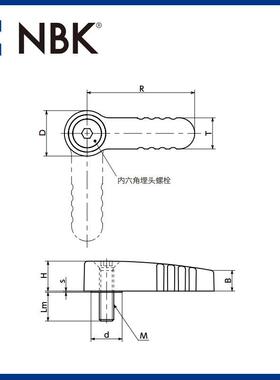 NBK LSLT止动锁定手柄 固定工件防止滑落 银黑两色 厂家直供