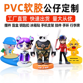 pvc软胶树脂卡通公仔手办，盲盒玩偶定制摆件车载钥匙扣挂件