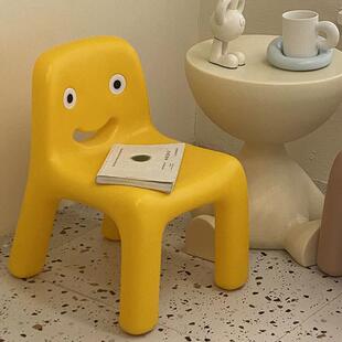 391生塑料环保 写网红学ins笑脸椅背儿童椅子字椅习凳子靠小学XY