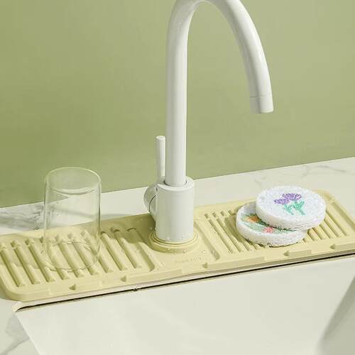 Silicone Anti-Splash Drain Pad for Faucet, Non-Slip and Spla