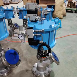 上展下展铸钢放料阀 气动放料阀 TY645 16P不锈钢下展式