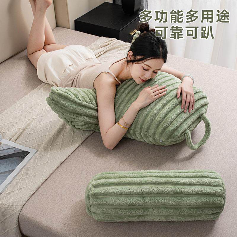 加厚薯头条绒床头靠护背YL-薯条腰靠垫2026新款阅读靠枕床靠垫沙