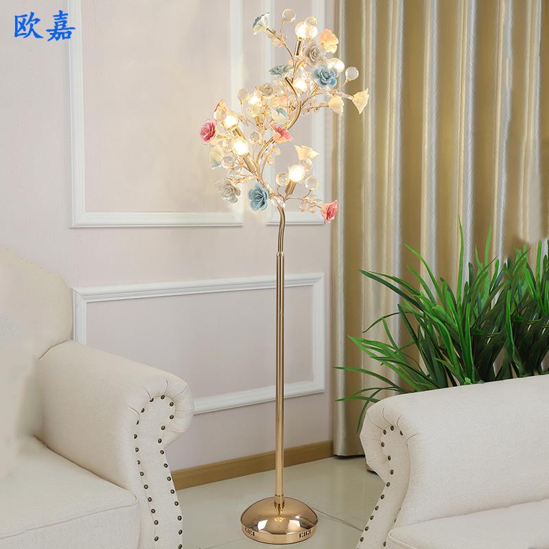 欧式奢华客厅沙茶几卧晶室轻床头立式书房338装饰发奢陶瓷花水落