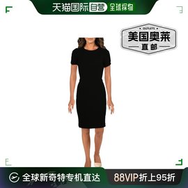 calvin kleinPetites 秋款女士迷你郁金香袖紧身早秋连衣裙