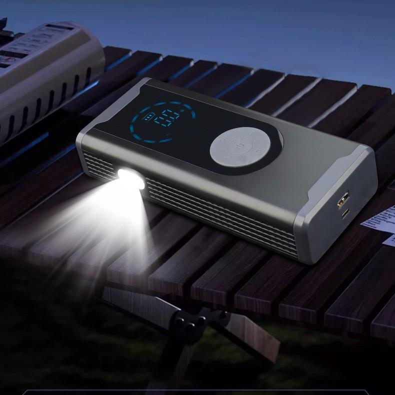 车载充打气泵应急启动电源一体DIN汽机车数显大功应急火率电源