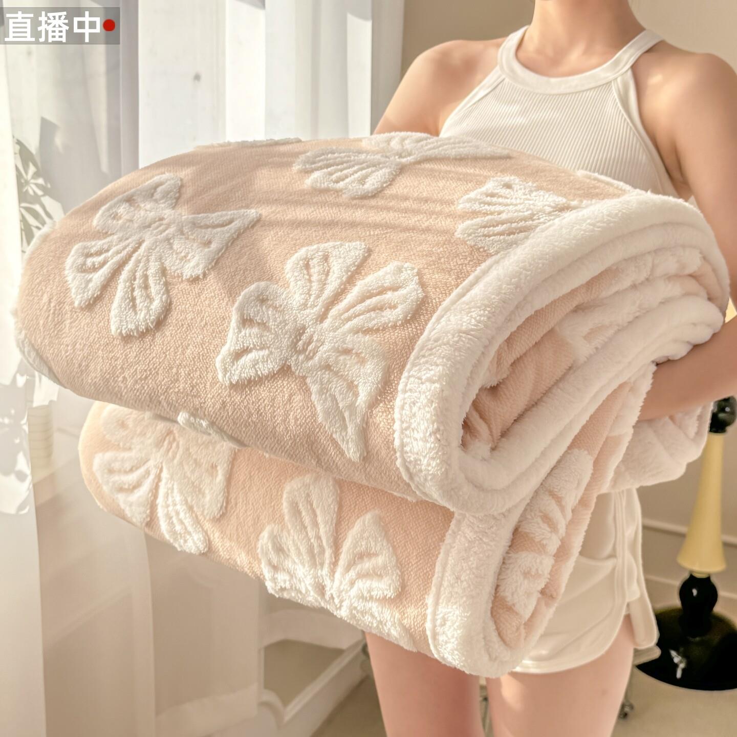 冬季加厚双面毛毯羊羔绒盖毯牛奶绒午睡办公室珊瑚绒沙发毯小被子