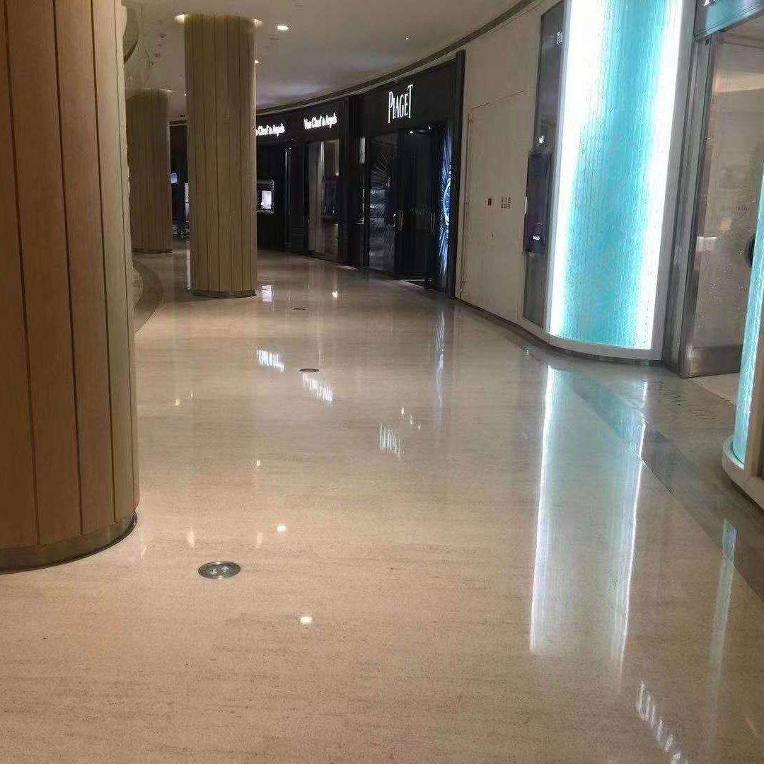 天然莱姆石石材酒店商场地砖 白摩卡大理石地面室内装修