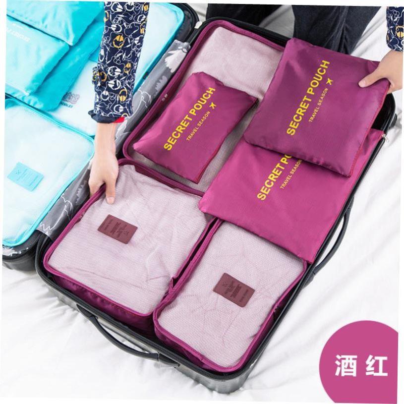 6pcs/set storage bags clothes travel organizer 行李箱收纳袋