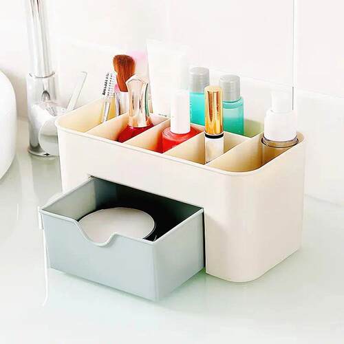 1PC/2PCS Cosmetics Storage Box With Drawer Desktop Bathroom