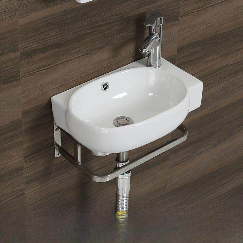 迷你洗手盆小公寓浴室挂盆阳台角洗手盆陶瓷台面托盘简单壁挂式