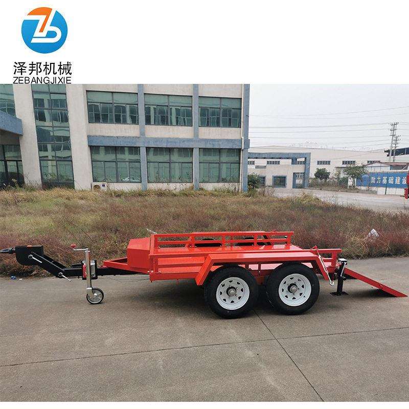 移动拖车牵引场内运输型工具车运输拖车汽车双联动拖车带爬梯