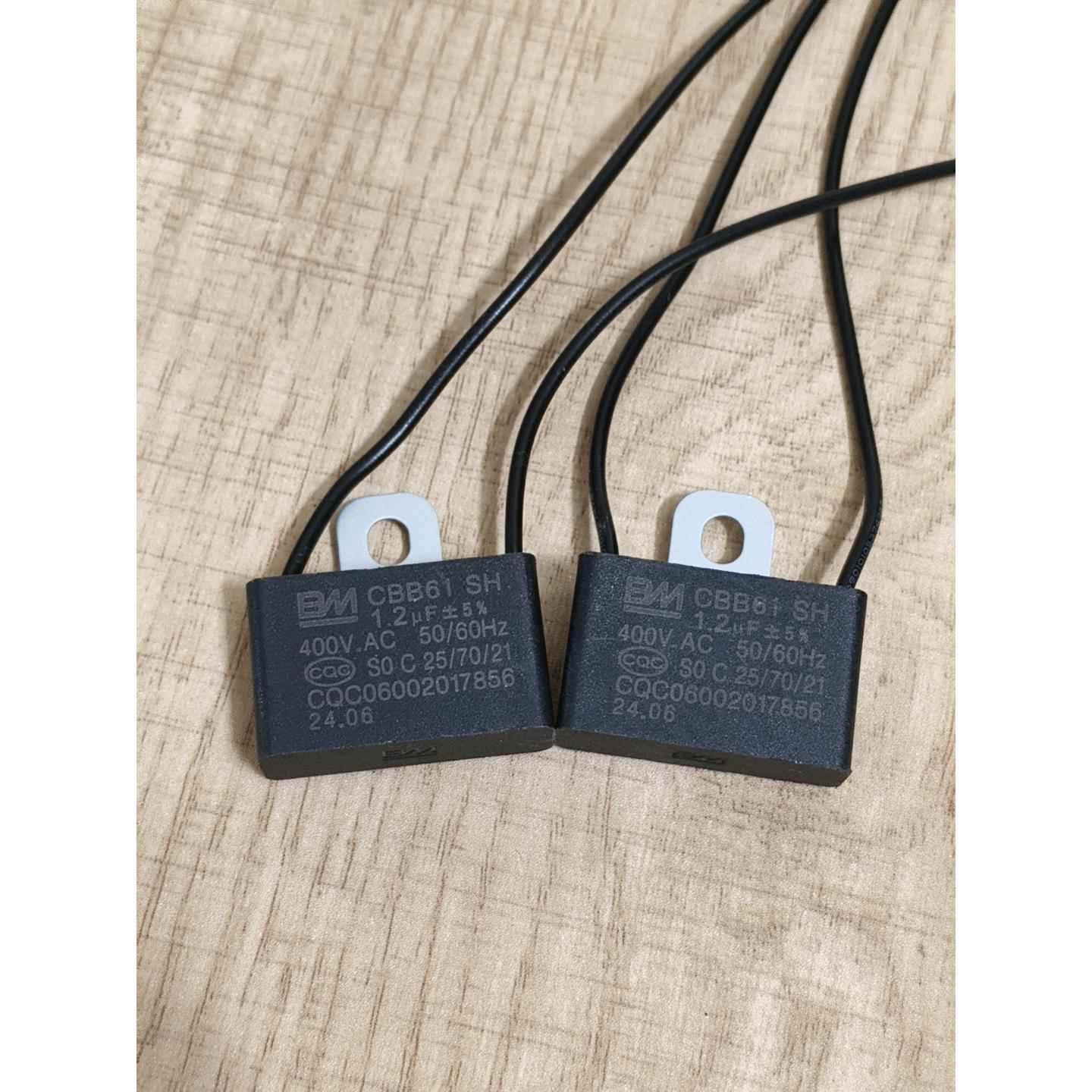 CBB61启动电容器风扇排气扇电机风扇台扇1.2uf 400V 包邮铁片固定