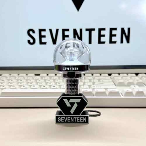 SEVENTEEN迷你应援棒底座 三代迷你手灯 KEYRING防尘罩粉蓝款